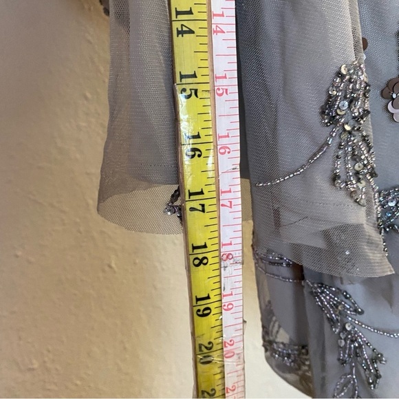 Adrianna Papell Floral Beaded Gown Serenity Multi size 4 - Picture 14 of 16